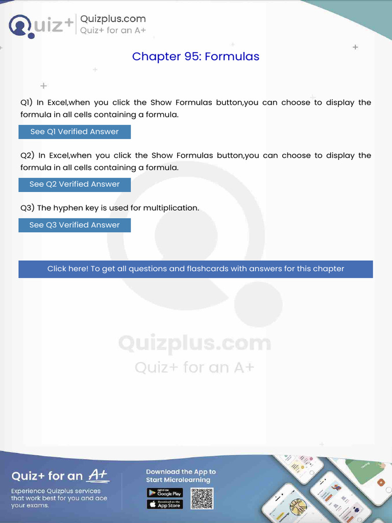 In Excelwhen You Click The Show Formulas Buttonyou Can Choose To ...