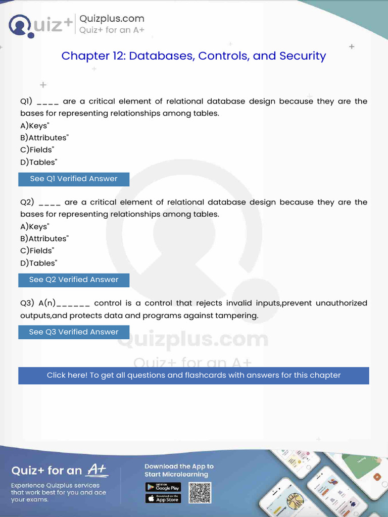 Are A Critical Element of Relational Database Design Because They Are ...