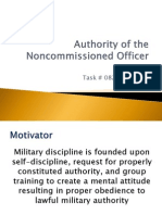 The Authority of The Noncommissioned Officer (NCO)