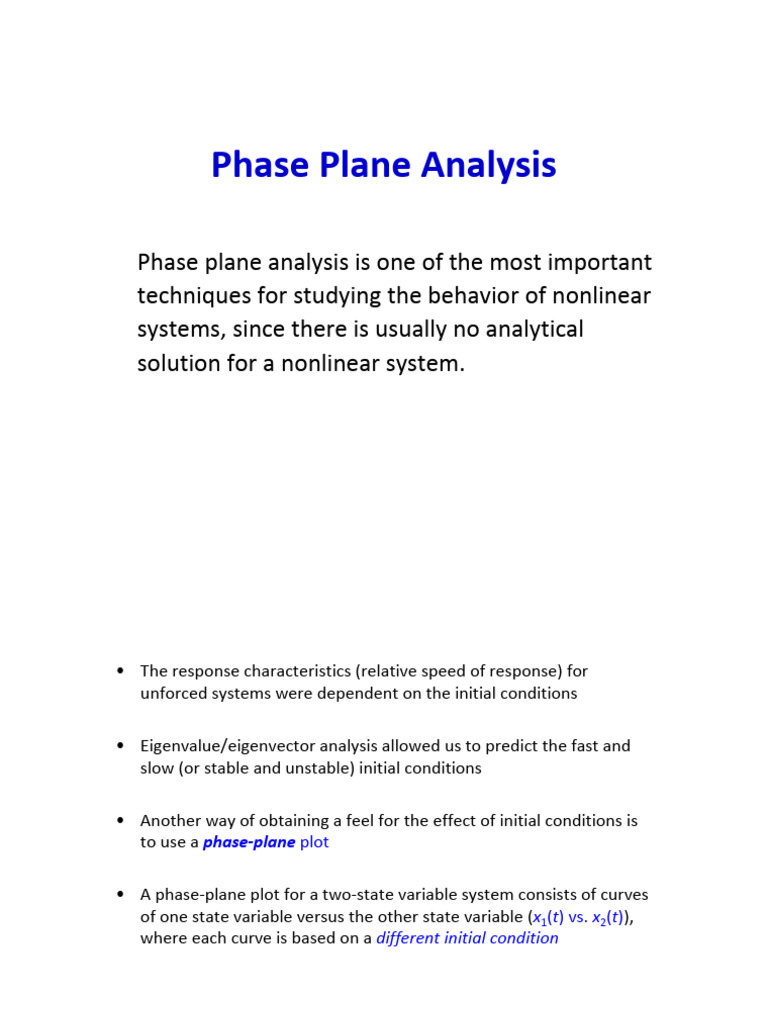 MAT235 - Phase Plane Analysis | PDF | Initial Condition | Mathematics