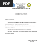 Enrollment Certification Samples | PDF | Schools | Further Education
