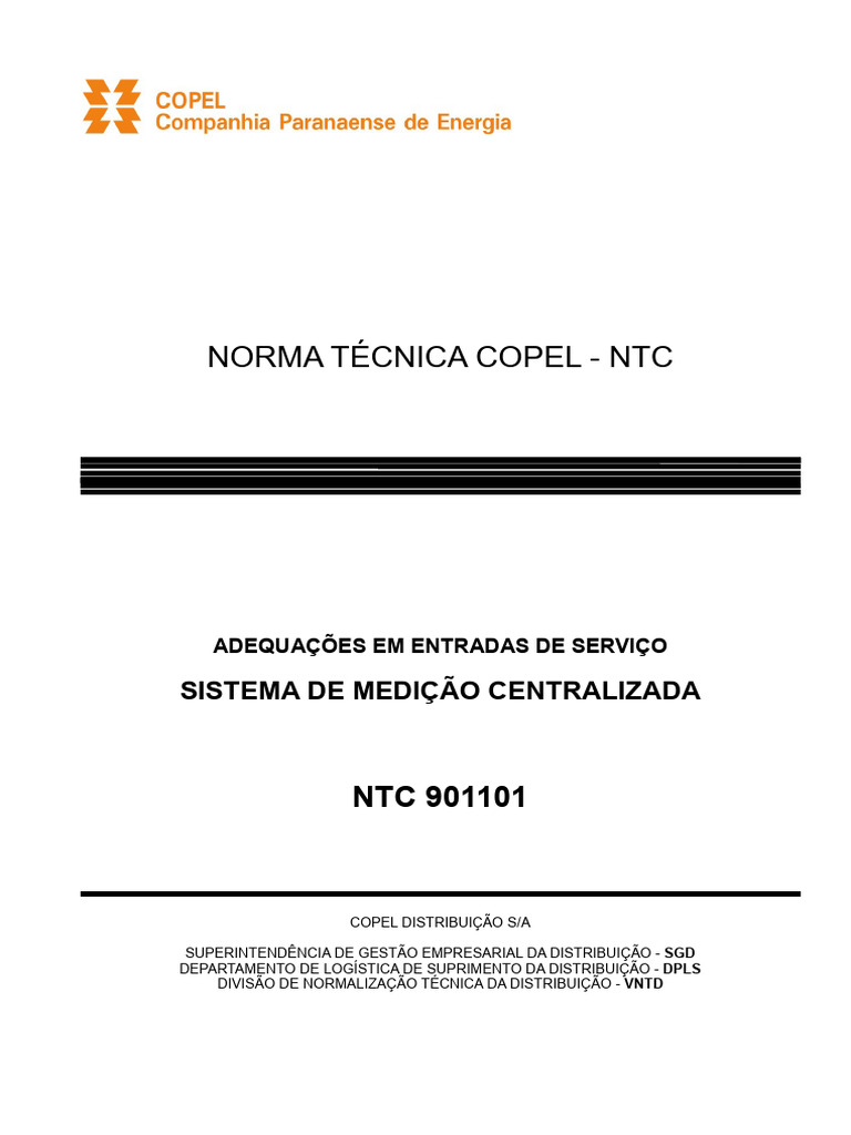 NTC 901101-2023 - Adequações em Entrdas de Serviço para Medição ...