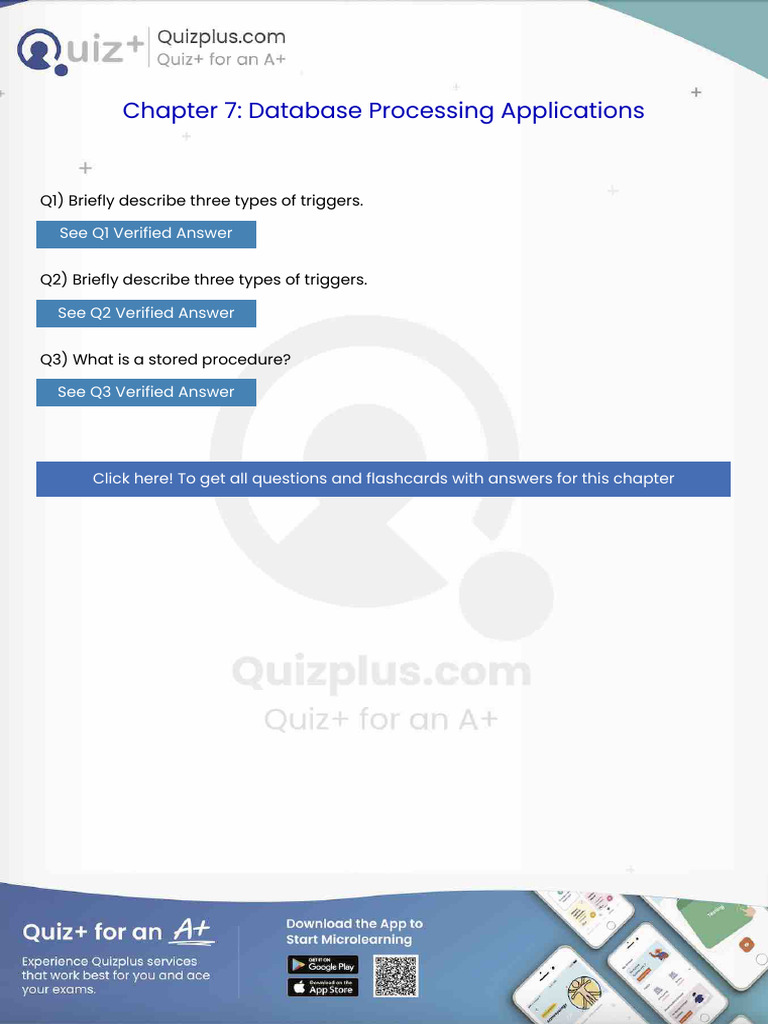 Briefly Describe Three Types of Triggers | PDF | Databases | Sql