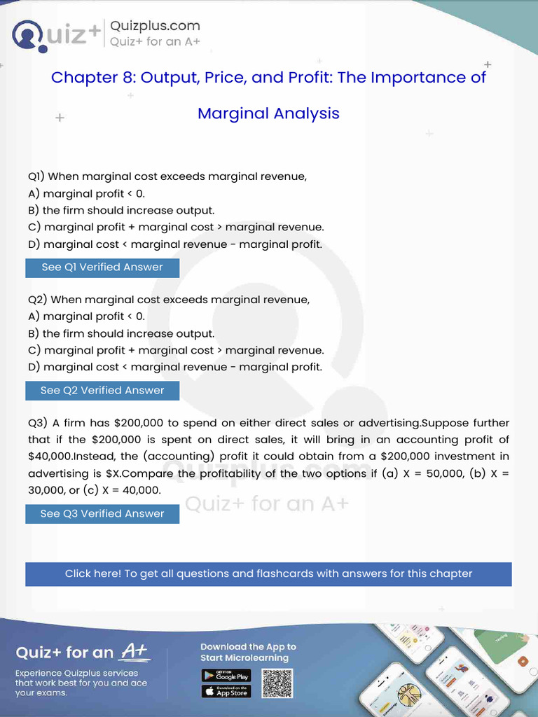 When Marginal Cost Exceeds Marginal Revenue | PDF | Marginal Cost ...
