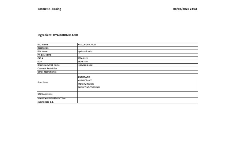 COSING - Ingredient - 2026-02-09T004445.533 | PDF