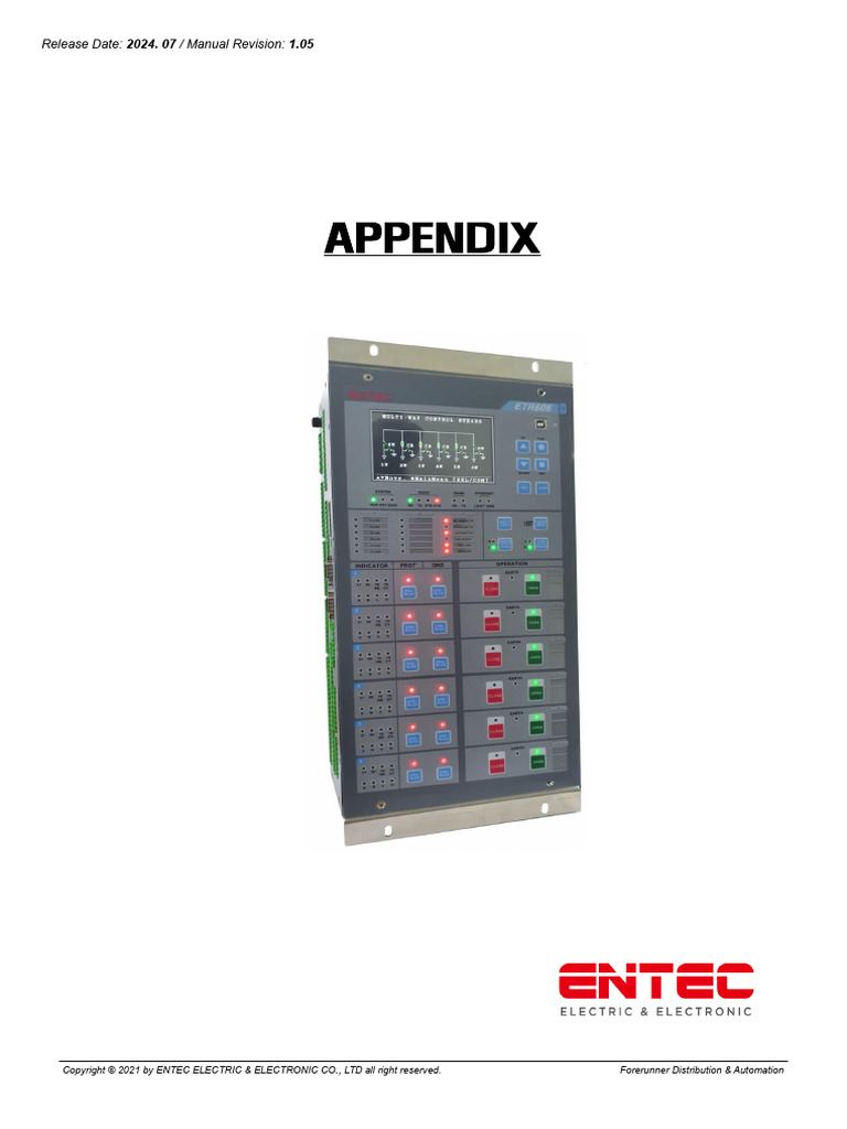 02 ETR606 Manual Appendix Ver1.05 202407 | PDF | Transmission Control ...