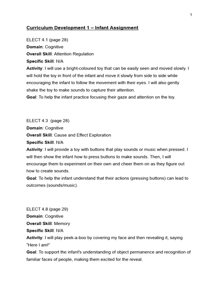 Infant Assignment | PDF