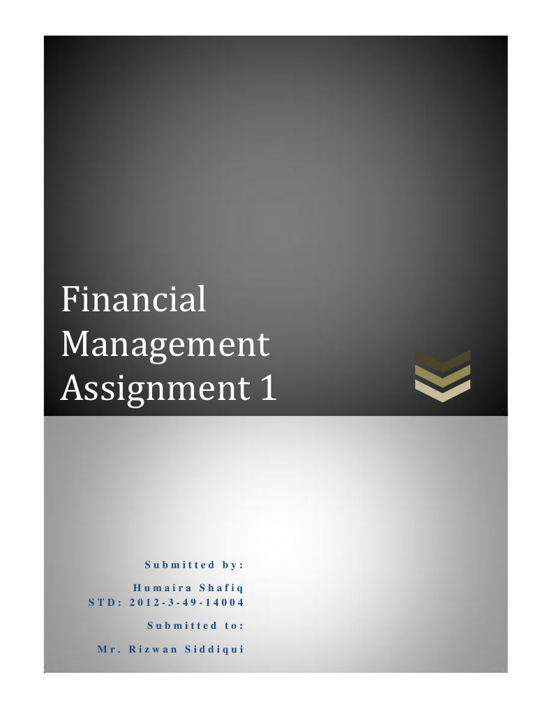 Financial Management Assignment 1 | PDF | Internal Rate Of Return | Net ...
