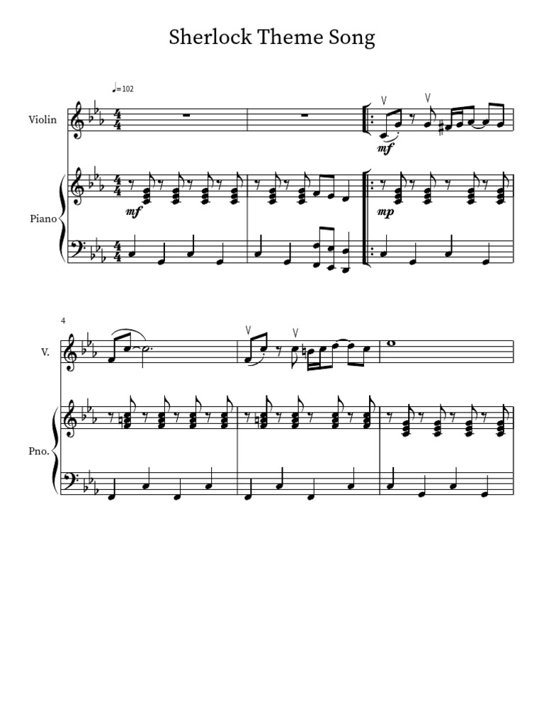 Sherlock Theme Song | PDF