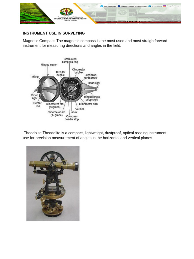 Instrument Use in Surveying | PDF | Surveying | Geographical Technology