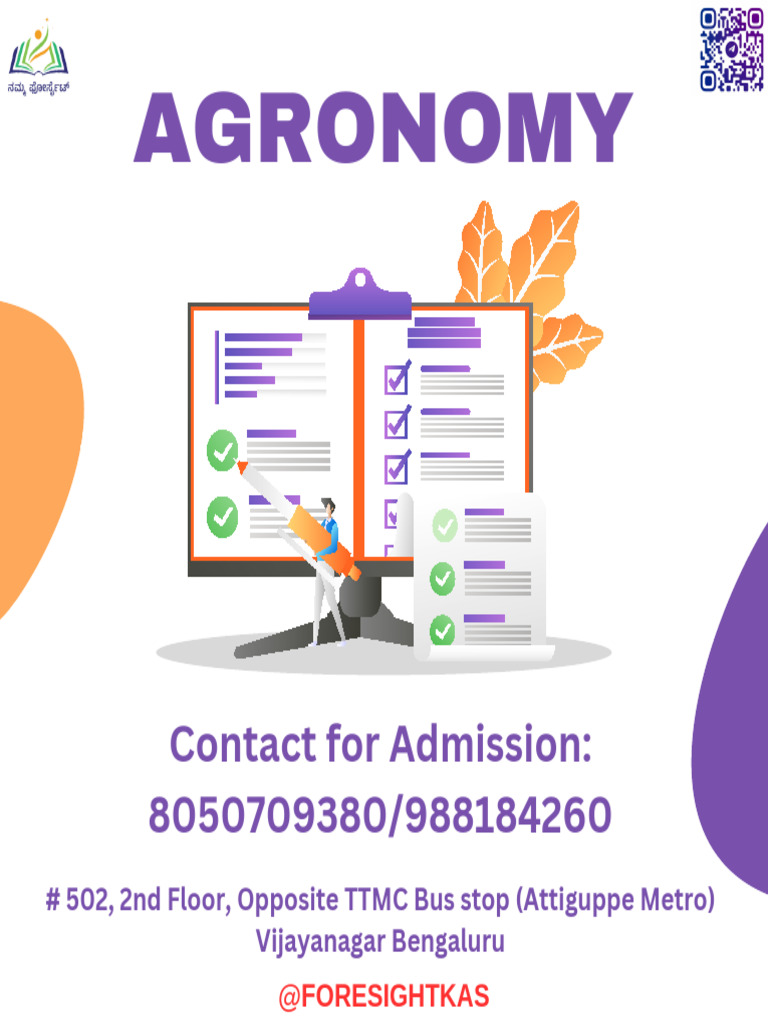 Complete Agronomy Notes | PDF | Agriculture | Soil