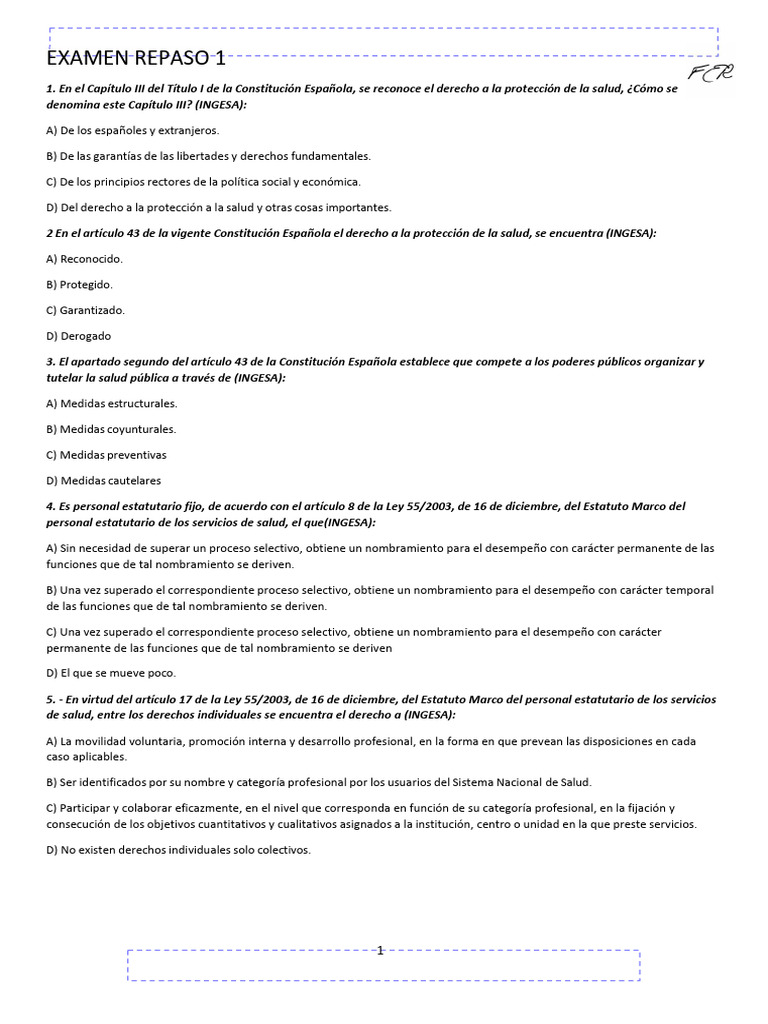 Examen Repaso 1 | PDF