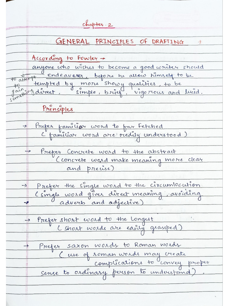 Drafting Part A Handwritten | PDF