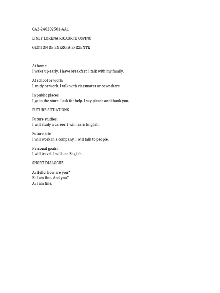 GA2 Basic English | PDF