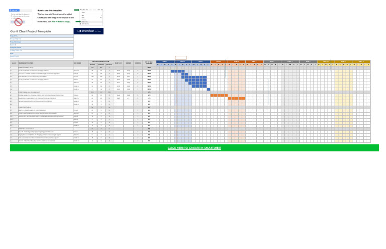 Gantt Chart Project Template1 | PDF | Computing | Information Technology