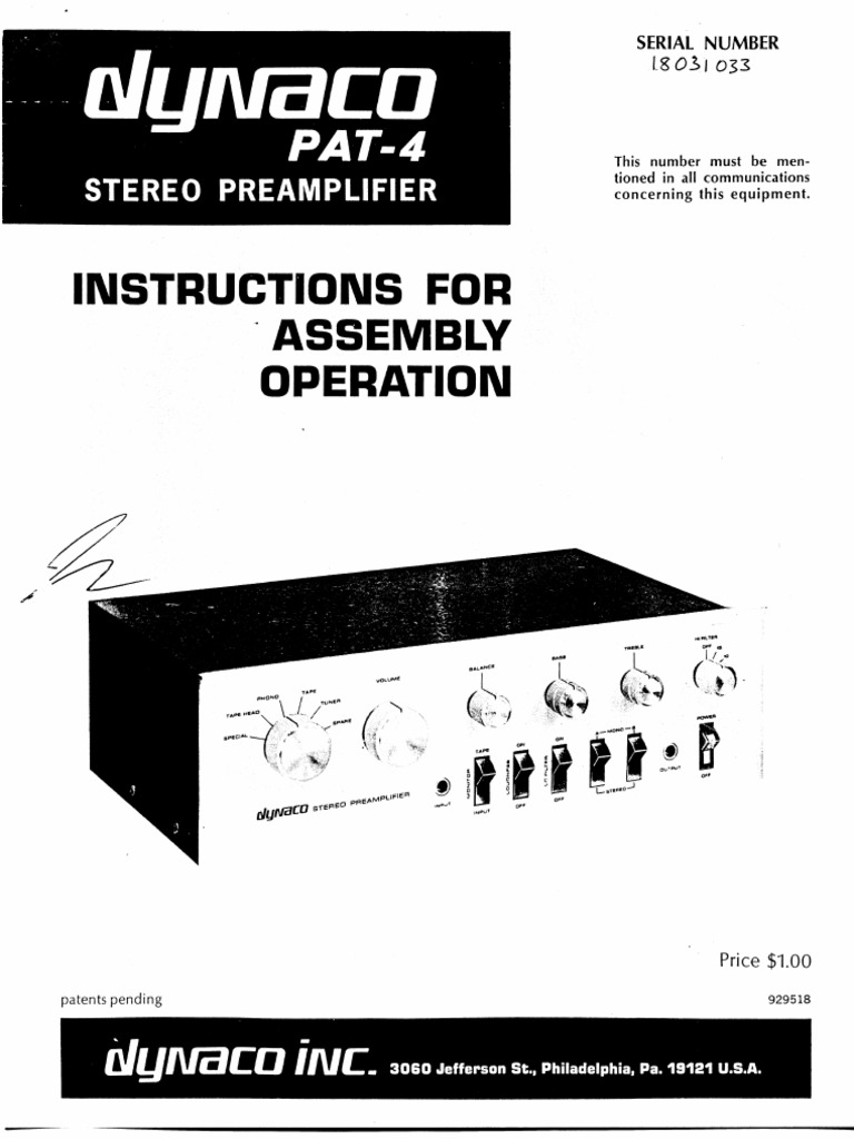 Dynaco PAT 4 | PDF