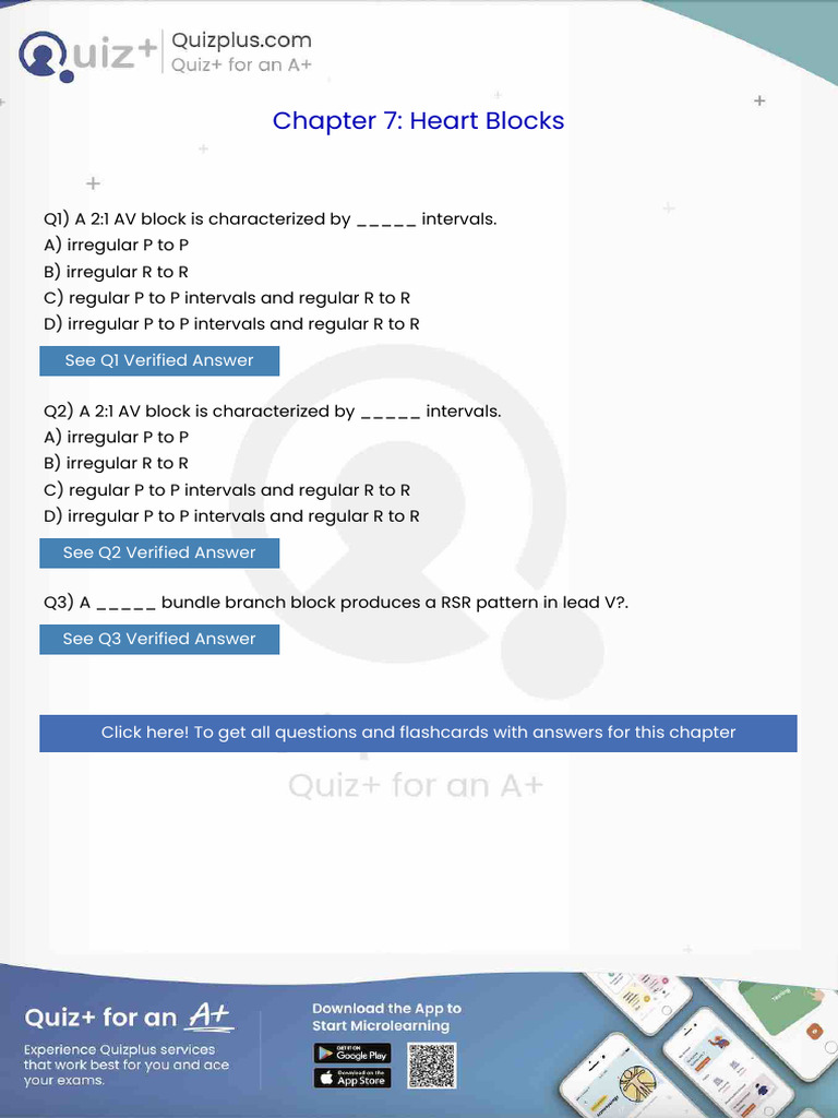 A 21 Av Block Is Characterized by Intervals | PDF | Electrocardiography ...