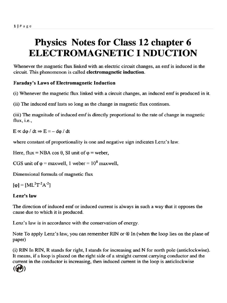 ch-6 Class - 12 Phy | PDF