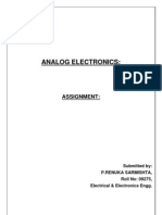 Analog Electronics:: Assignment