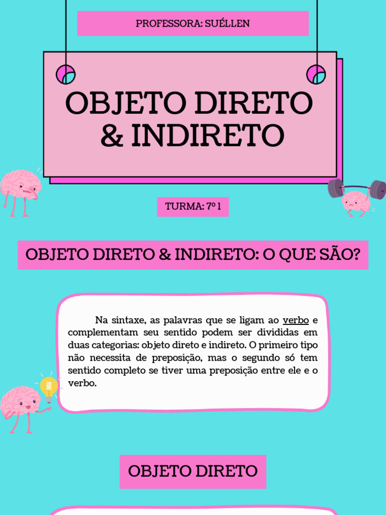 Objeto Direto e Indireto | PDF | Objeto (gramática) | Famílias linguísticas