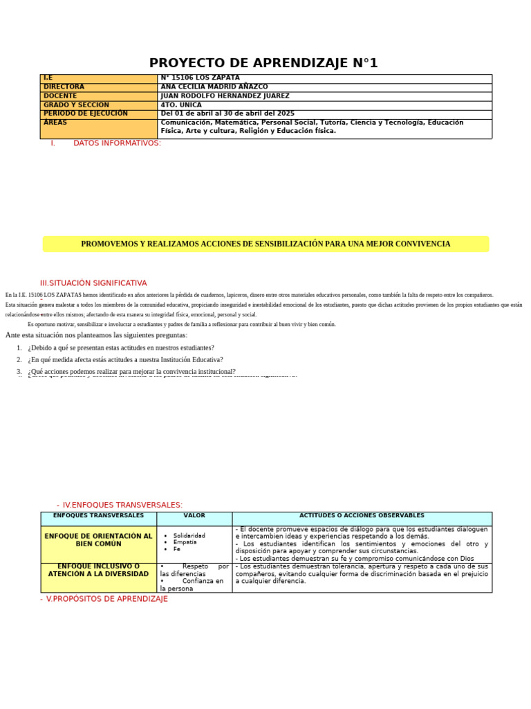 Proyecto de Aprendizaje #1 | PDF | Geometría | Comunicación