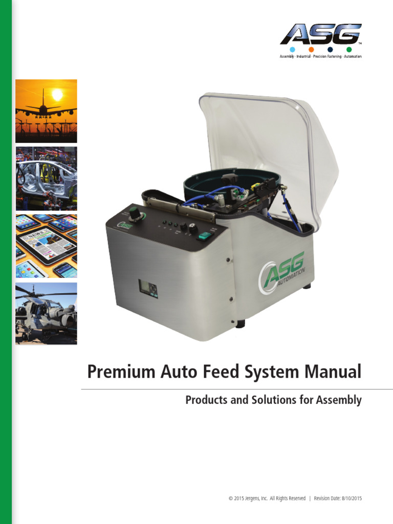ASG Premium Auto Feed Manual | PDF | Valve | Mechanical Engineering