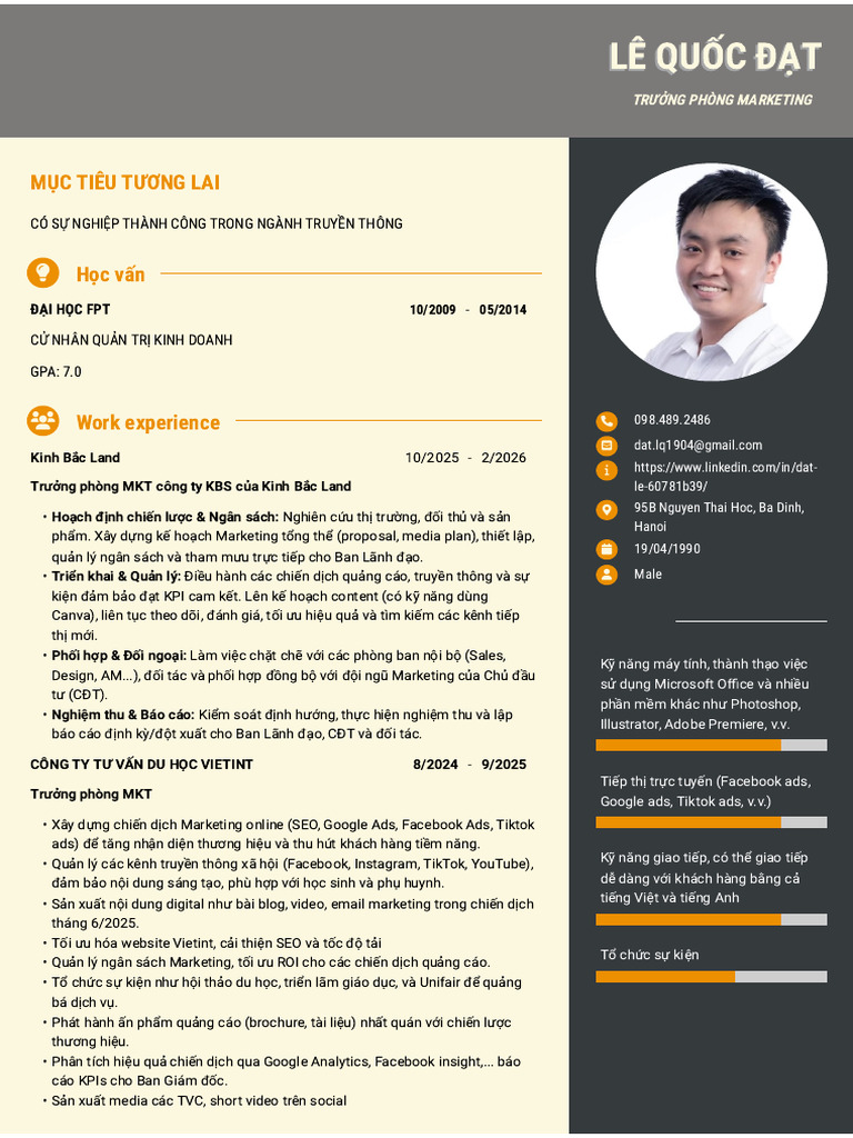 Le Quoc Dat Topcv - VN | PDF