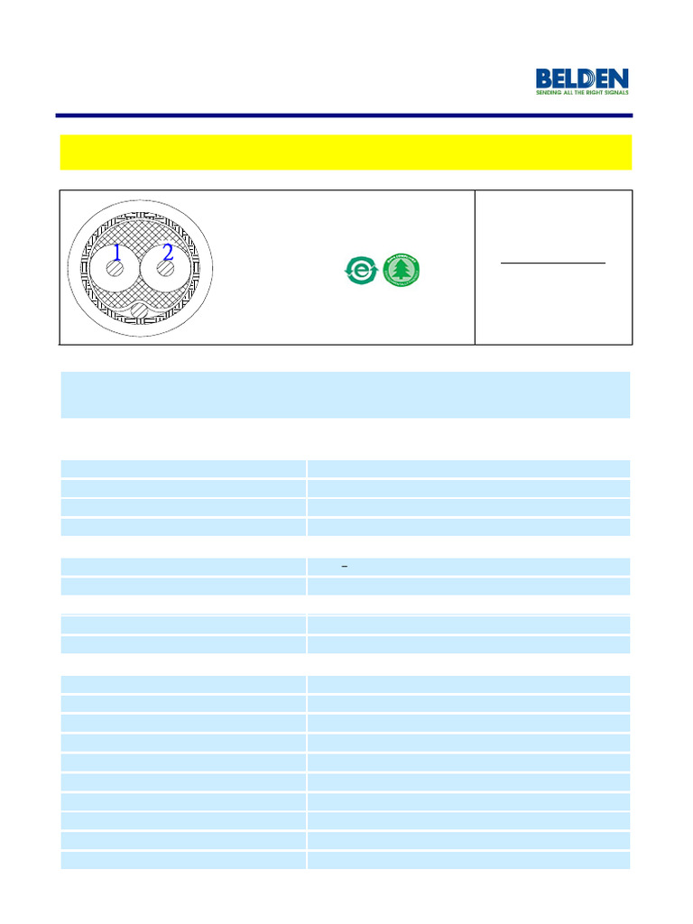 Belden DW | PDF | Electrical Conductor | Wire