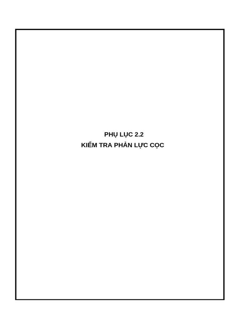 Phu Luc 2.2 - Kiem Tra Phan Luc Coc | PDF