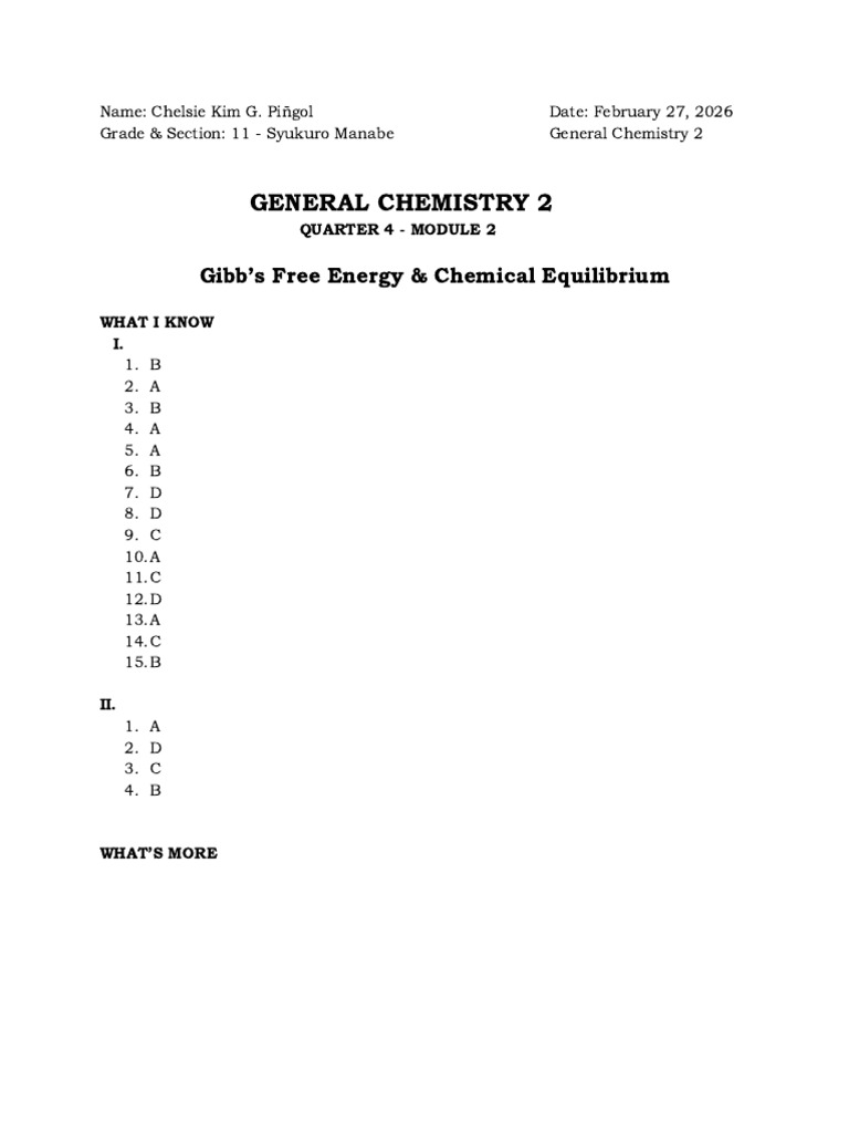 Gen Chem - Module 2 | PDF