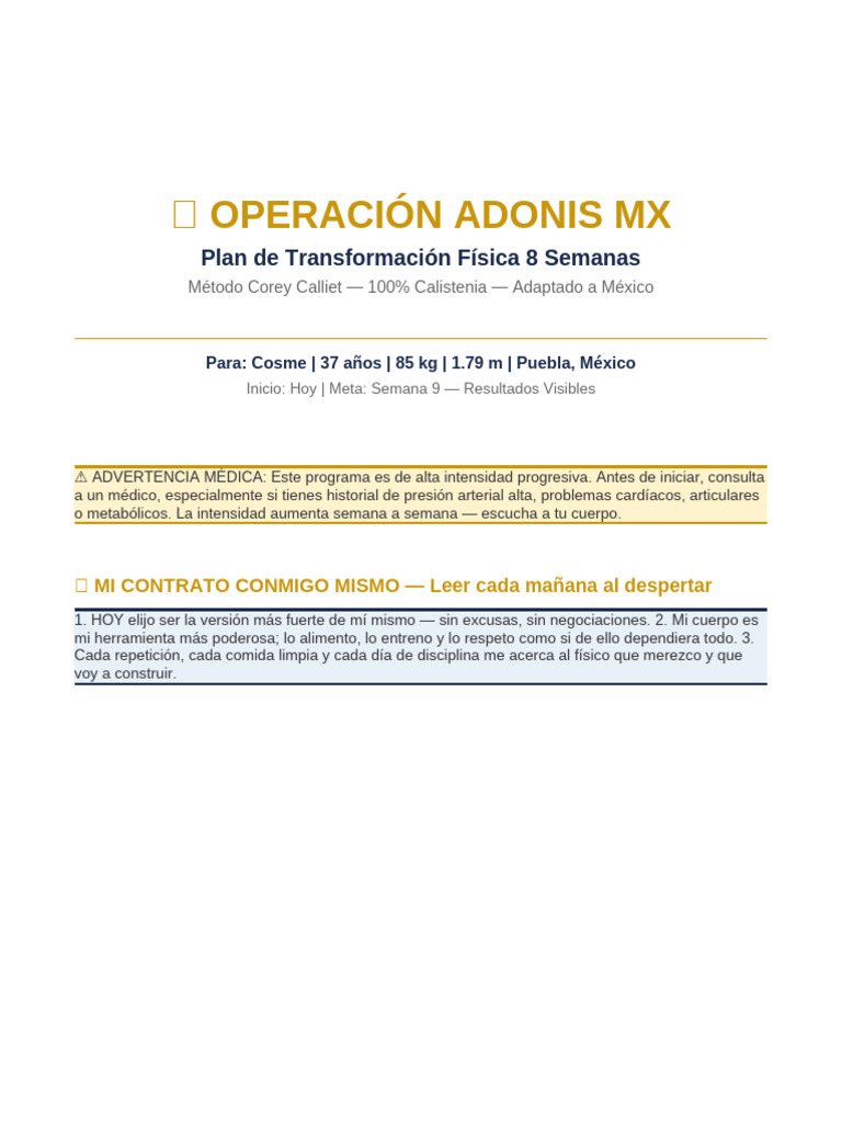 Operacion Adonis MX v2 | PDF