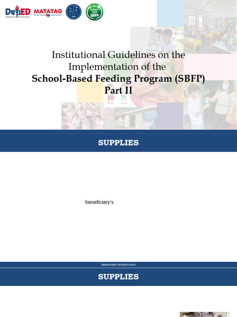 02 Part 2 Updated P SBFP Institutional Guidelines and FY 2023 ...