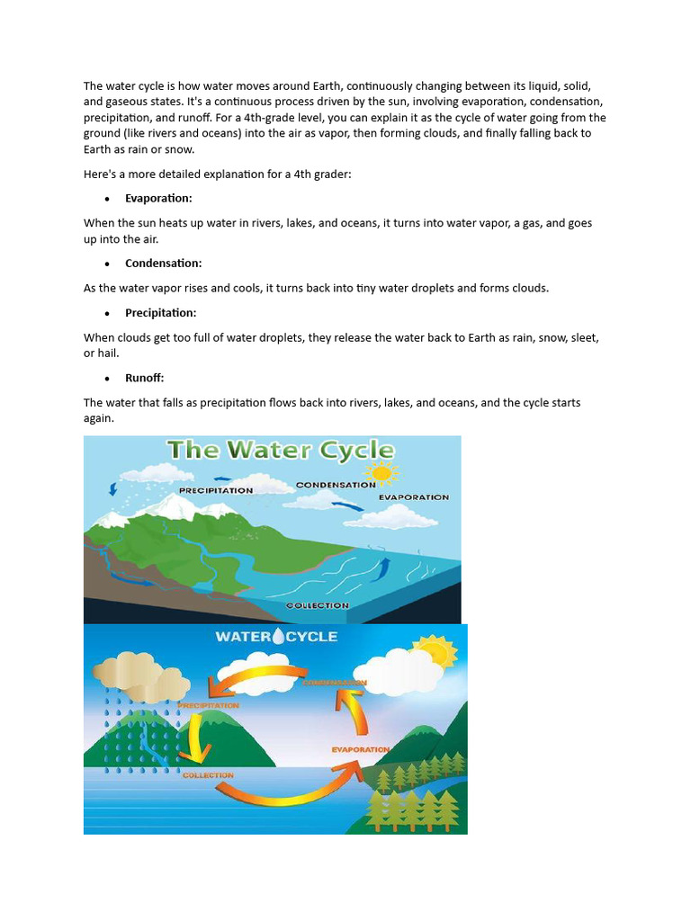 The Water Cycle Is How Water Moves Around Earth | PDF