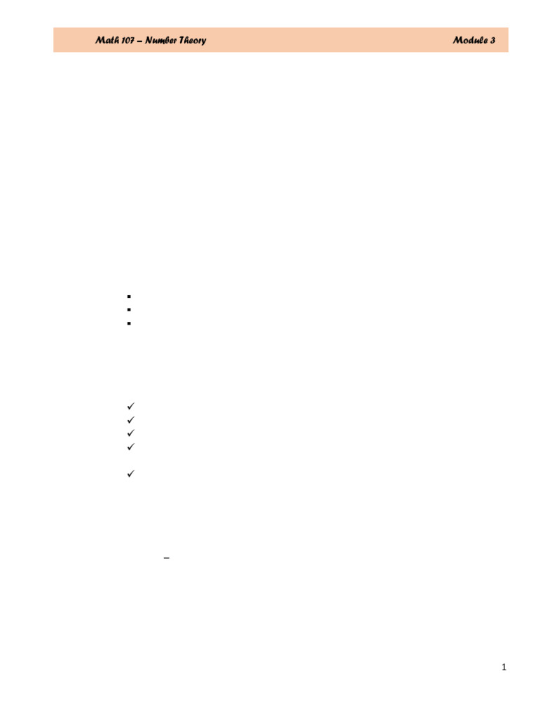 Module in Math 107-The Greatest Common Divisor | PDF | Mathematics ...