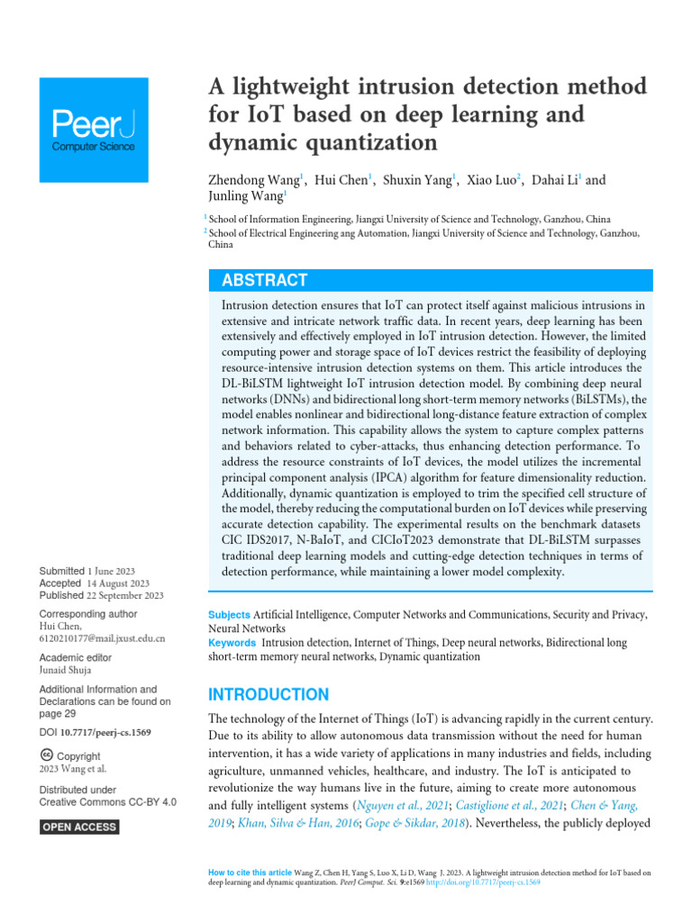 A Lightweight Intrusion Detection Method | PDF | Deep Learning ...