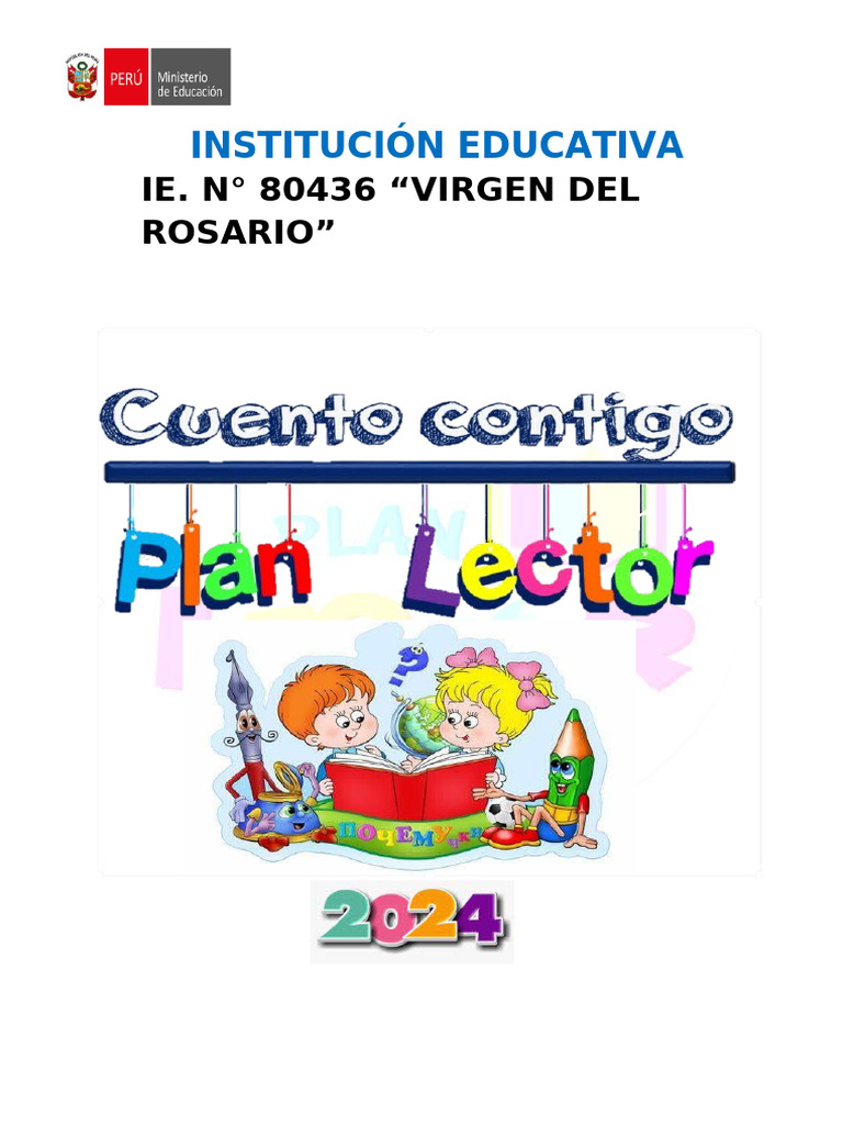 Plan Lector de Primaria 2024 | PDF | Educación primaria | Salón de clases