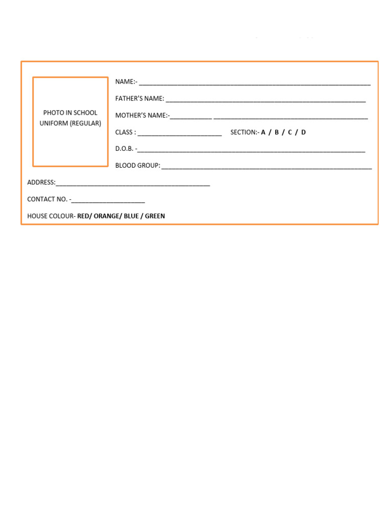 Id Card Performa | PDF