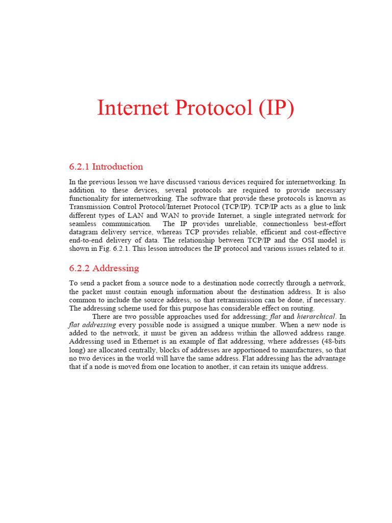 Internet Protocol | PDF | Internet Protocols | Ip Address