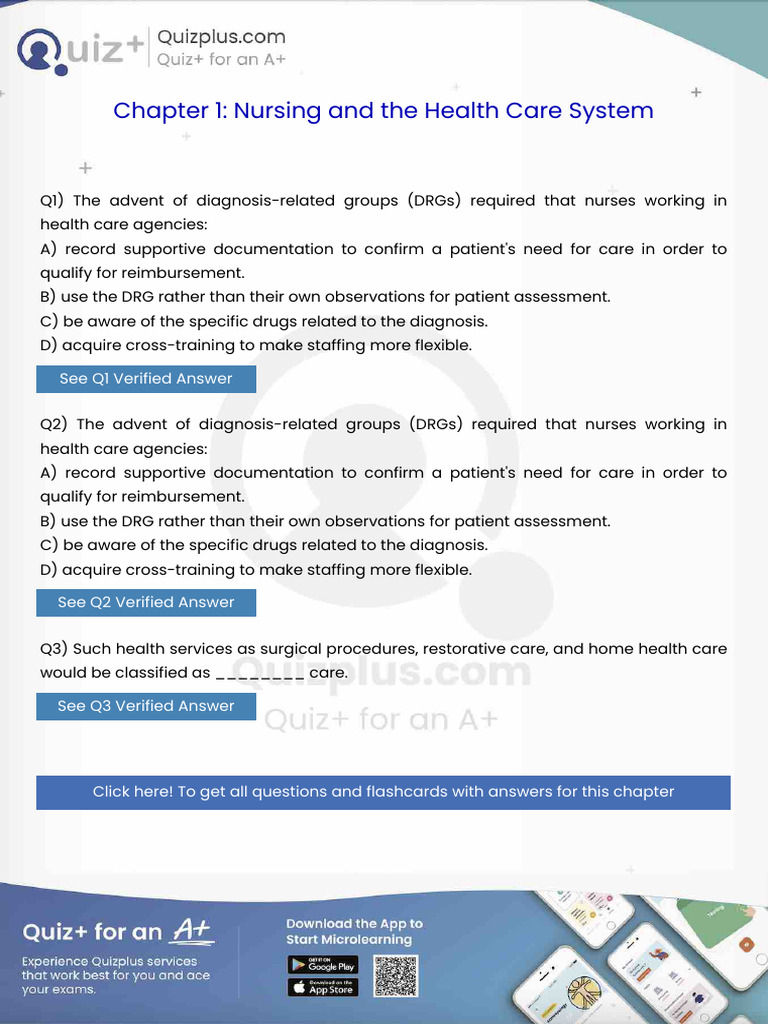 The Advent of Diagnosisrelated Groups Drgs Required That Nurses Working ...