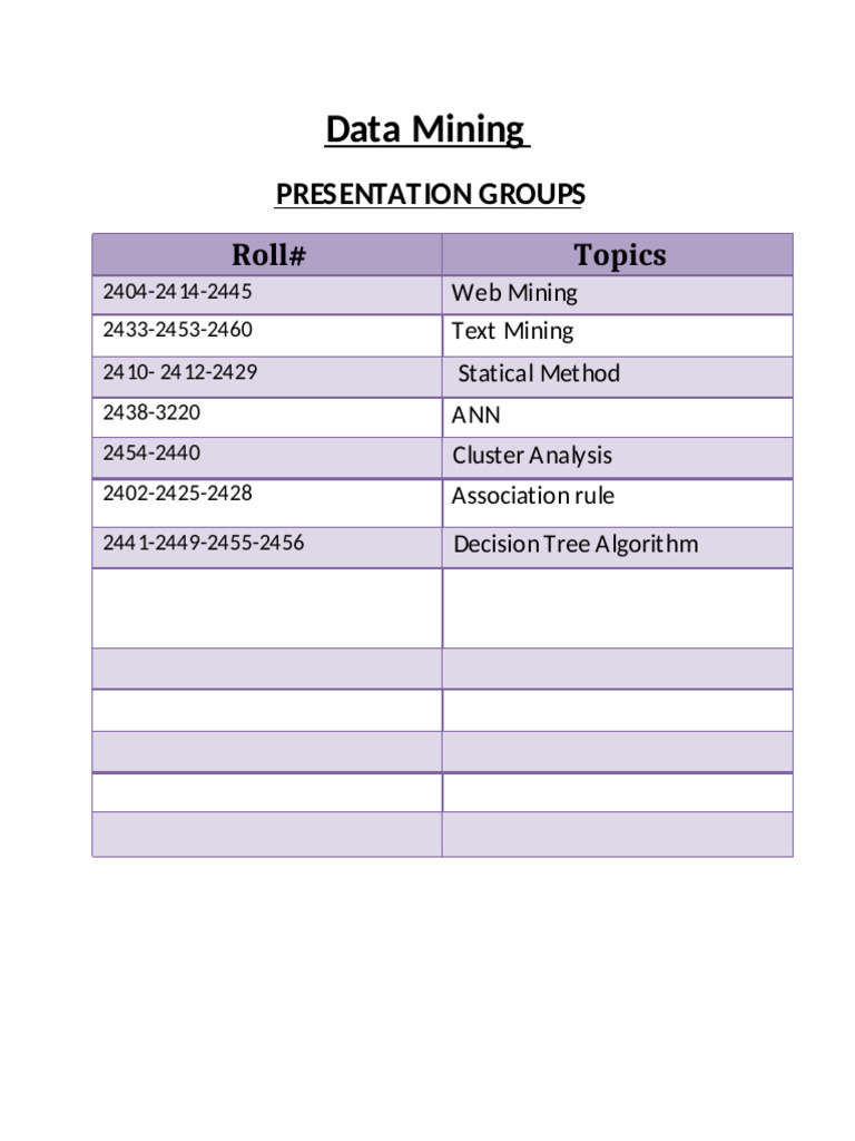 Data Mining Presentation | PDF