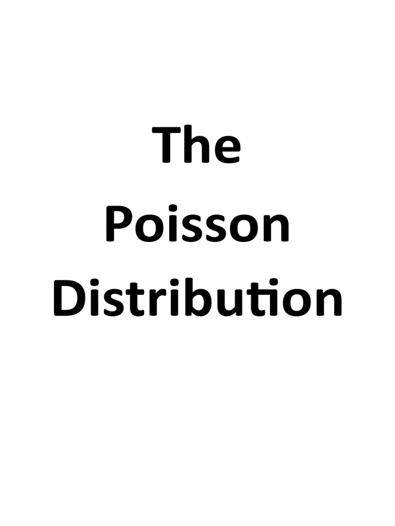 The Poisson Distribution | PDF