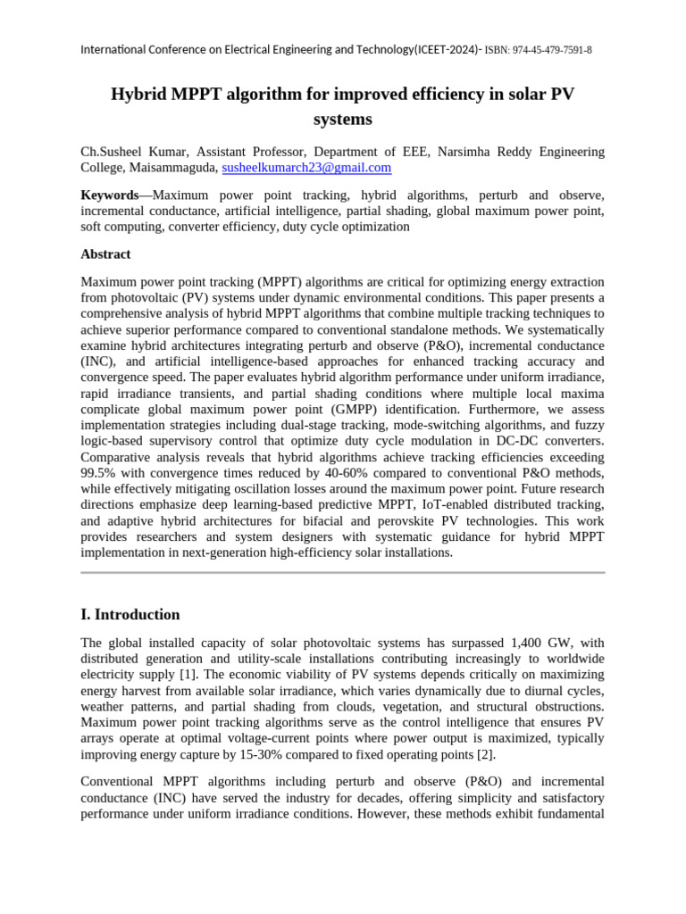 12.hybrid MPPT Algorithm For Improved Efficiency in Solar PV Systems ...