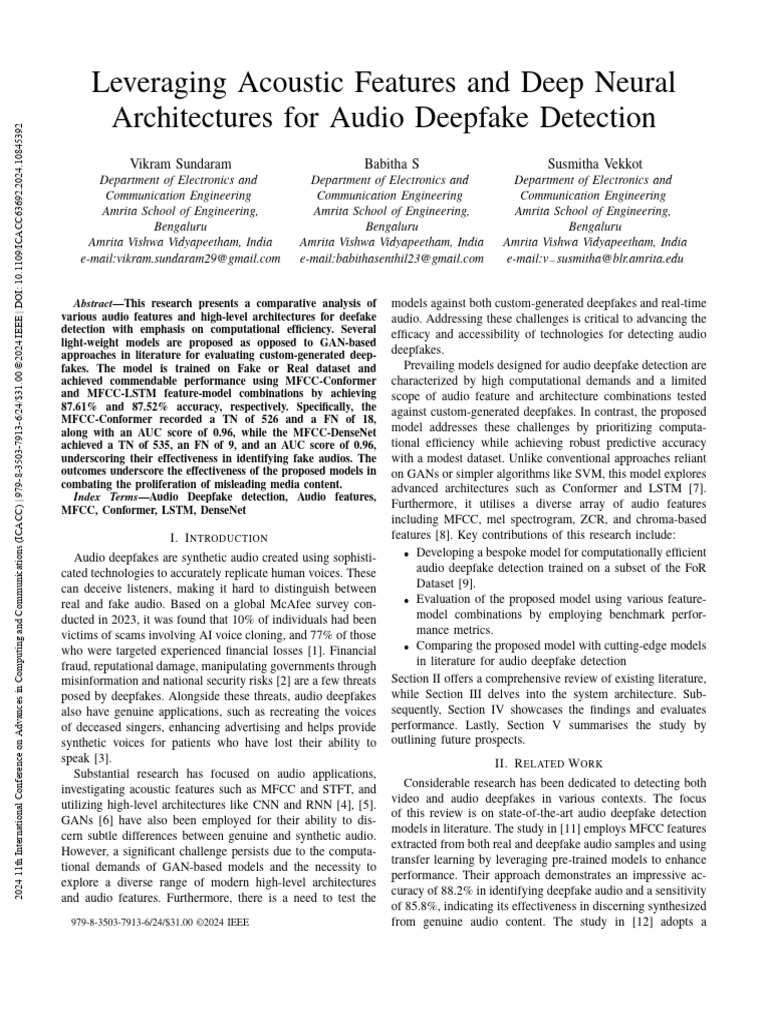 Leveraging Acoustic Features and Deep Neural Architectures For Audio ...