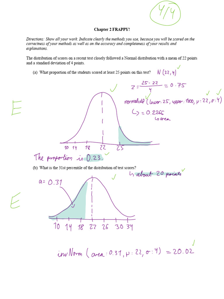 Ap Stats 5.3 Frappy | PDF | Normal Distribution | Standard Deviation