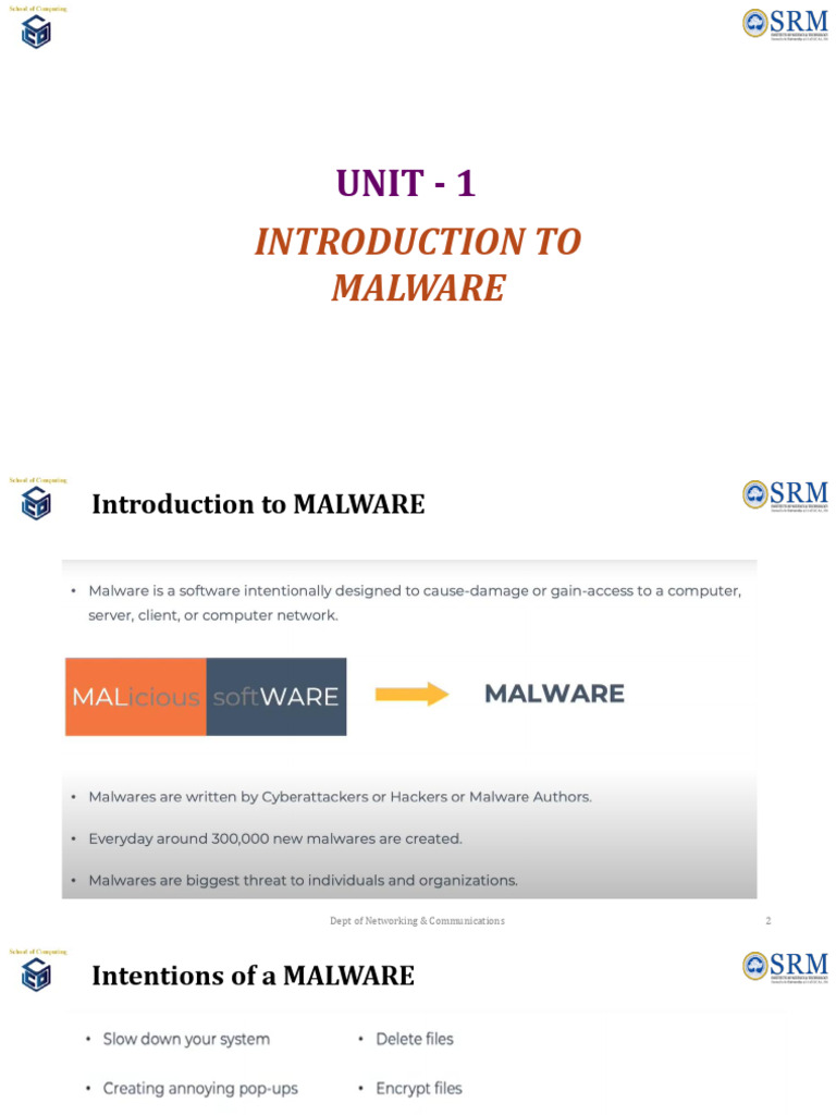 Unit 1 Complete | PDF | Malware | Computing