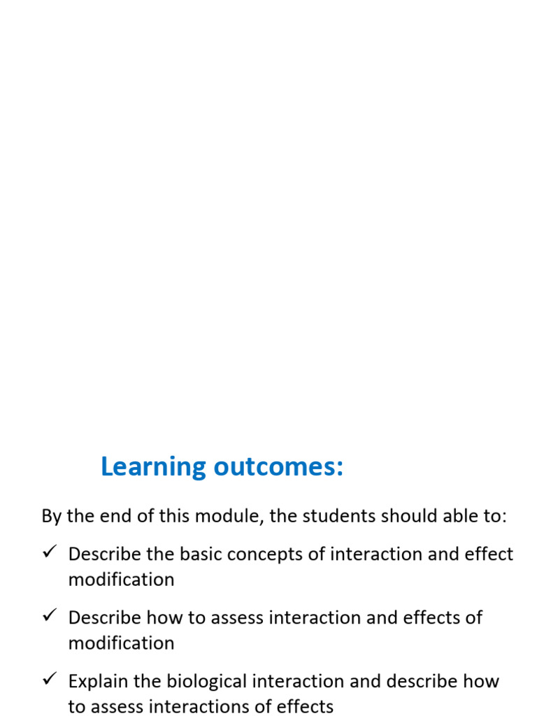 Module VIII - Effect Modification and Interaction | PDF | Relative Risk ...