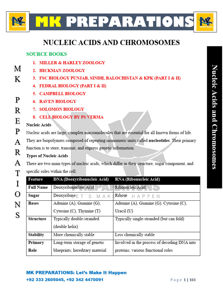 Nucleic Acids and Chromosomes | PDF | Dna | Ribosomal Rna