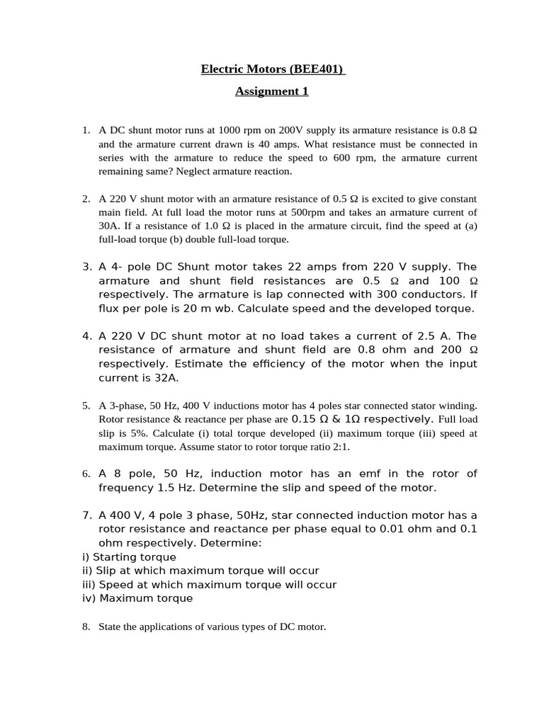 EM - Assignment 1 | PDF