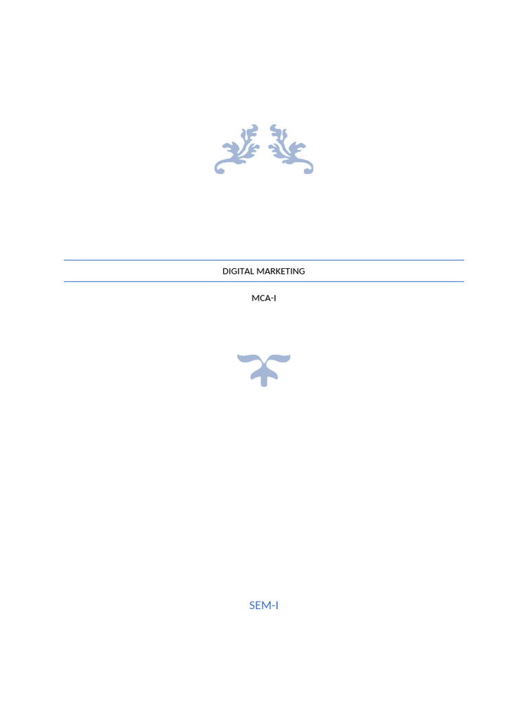 Unit-1 Introduction To Digital Marketing Advanced Notes | PDF | Digital ...