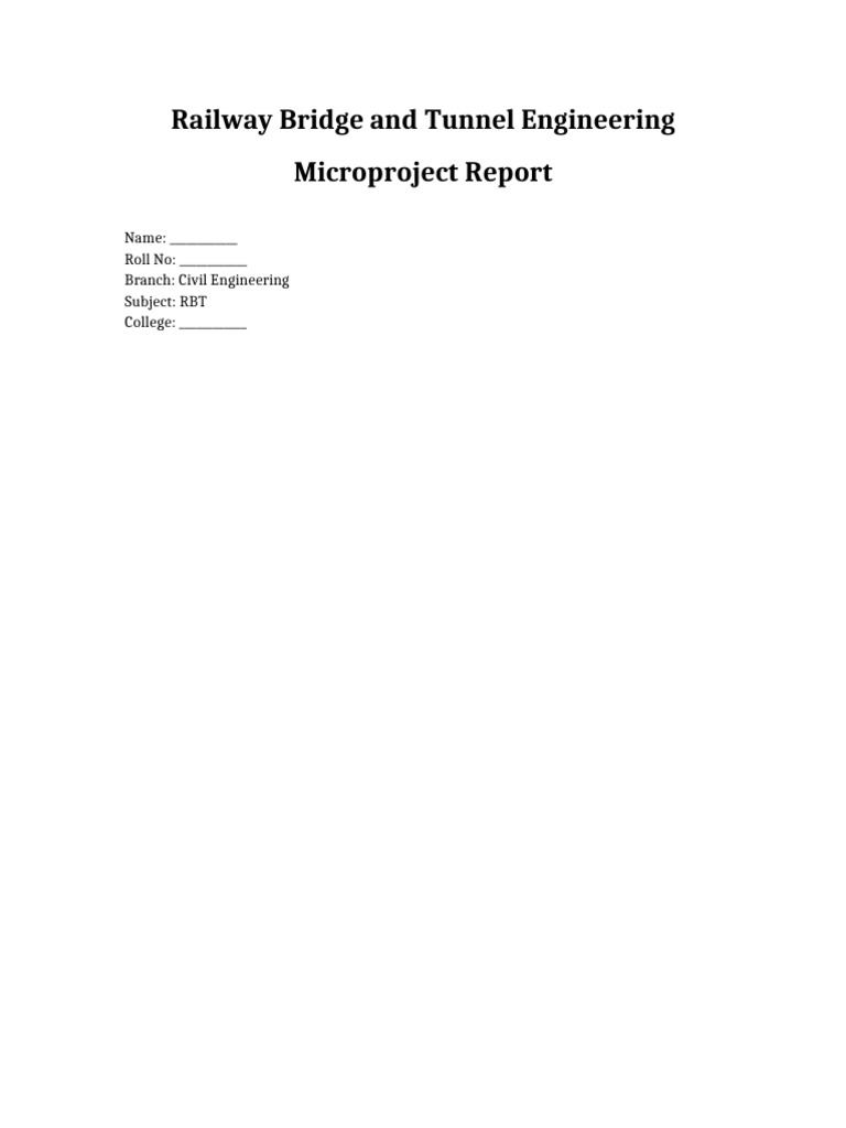 RBT Microproject 15pages | PDF | Bridge | Concrete